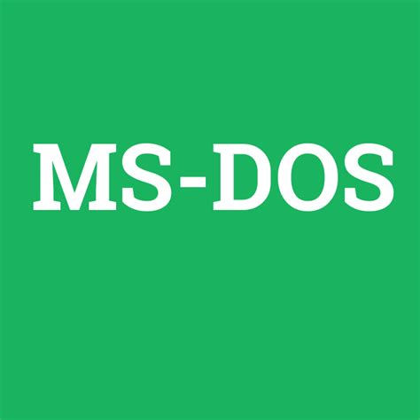 MS DOS Nedir, Nasıl Kullanılır?